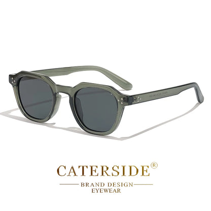 Caterside Nové retro polarizované pánské sluneční brýle s čtvercovým rámem z TR90, dámské sluneční brýle, outdoor, řízení, rybaření, UV400, dárek