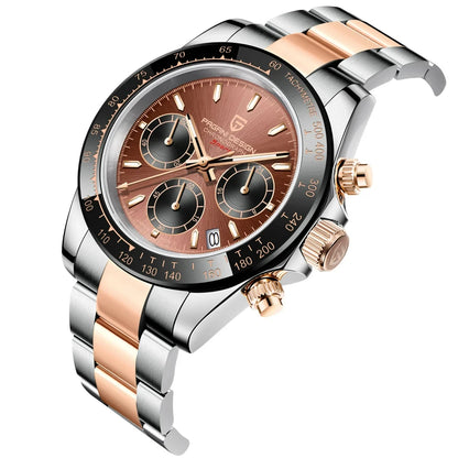 PAGANI DESIGN chronograafhorloge voor heren – Luxe quartz-polshorloge, verlicht en waterdicht.