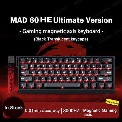 Madlions MAD 60/68 PRO Magnetic Switch Gaming Keyboard E-sport Custom Mechanical Aluminum Keyboard Ergonomics Accessories
