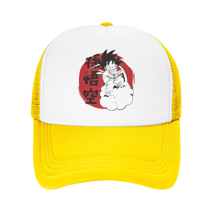 Czapka typu trucker Son Gohan D-Dragon Ball Z, unisex, czapki outdoorowe, czapka robocza typu trucker, czapka typu trucker, czapki typu snapback, czapki baseballowe z siateczką