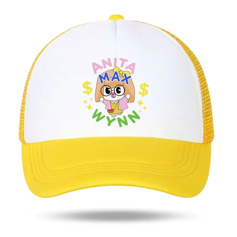 Trendy Anita Max Wynn Foam Trucker Hat Trendy Cute Mesh Snapback Caps Boy Girl Daily Sun Beach Fisherman Cap Female Summer Cap