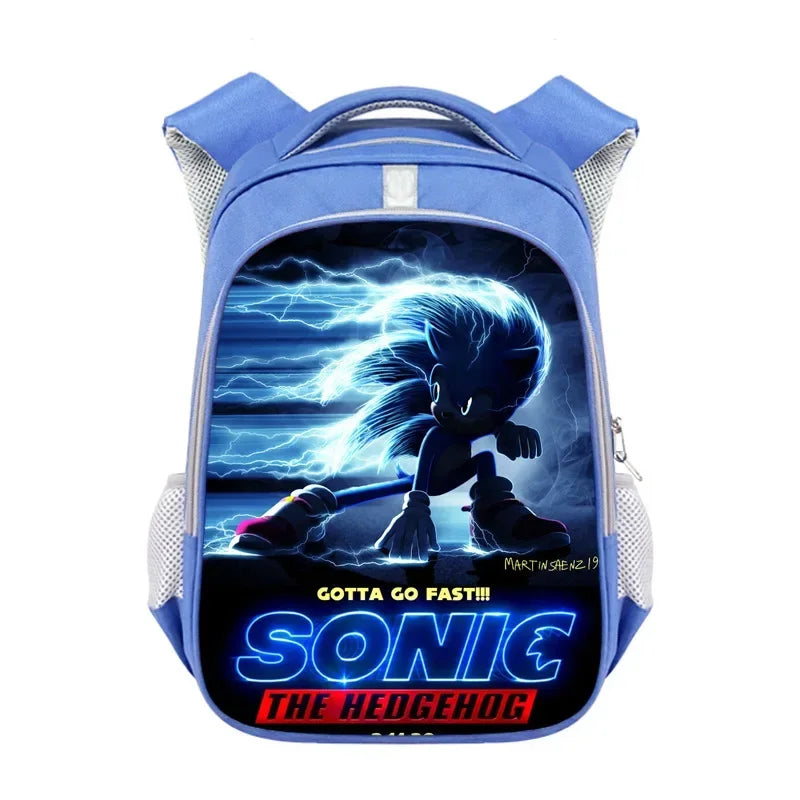 New Anime Character Sonic Action Puppet Kids Large Capacity School Bag Hedgehog Action Figure Teen Cartoon Backpack Gift