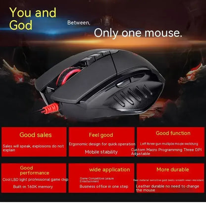Rato com fios Bloody V7M RGB, leve, design ergonómico, 4000 dpi, para PC, escritório, e-sports e gaming, com programação de macros para CF, LOL e CS