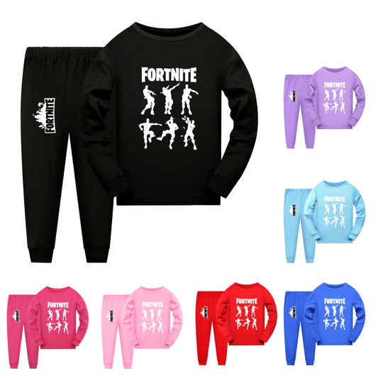 New Kids Fortnite Fall Pajama Sets Baby Girls Long Sleeve Tops Pants 2pcs Set Teen Boys Daily Sleepwear1006