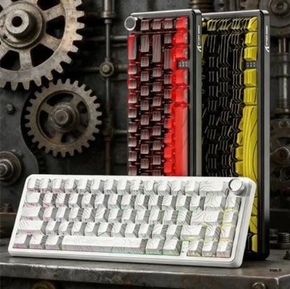 Teclados Gaming Sem Fios Attack Shark X65 PRO HE com Switches Magnéticos 8K RT0.001mm, Gravação Lateral, Bluetooth, Windows Mac PC
