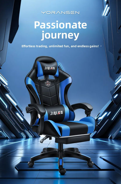 Silla gaming cómoda y ergonómica para uso prolongado, reclinable, con masaje y base giratoria