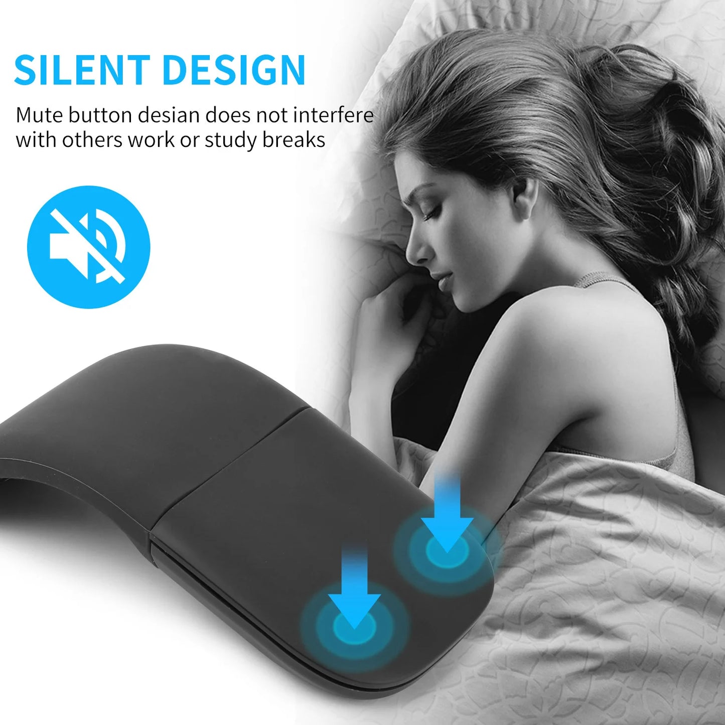 Bluetooth Arc Touch Mouse For Microsoft Surface Wireless Ergonomic Mause Computer 3D Silent Laser Mice For Laptop PC Windows