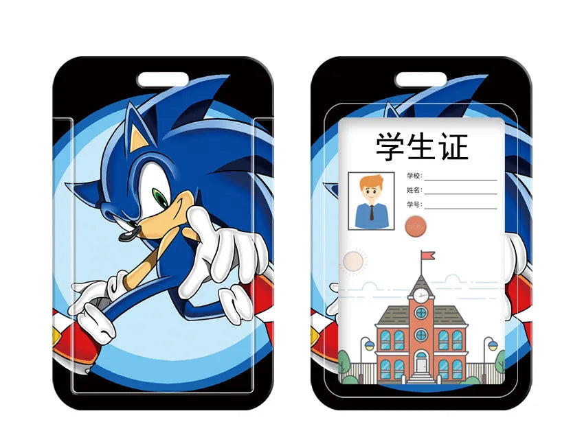 3pcs/set Sonic Anime Student Backpack Double Shoulder Bag Hedgehog Shoulder Bag Shadow Pencil Case Study Set School gift