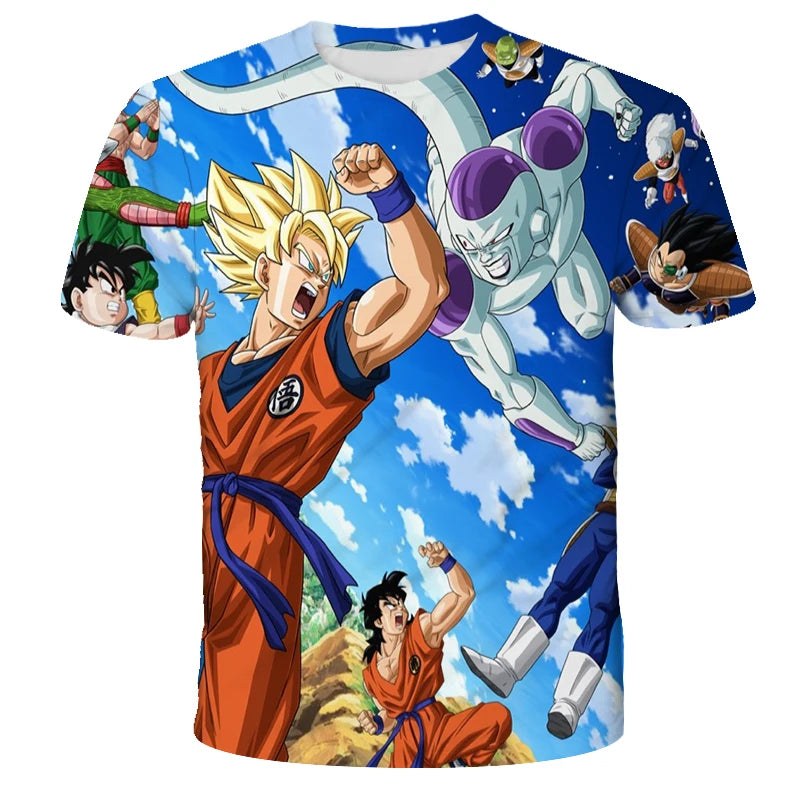 Men's T-shirts Dragon Ball Z T-shirt Boys Clothes Children's Clothing Summer Short Sleeve Kids Cartoon Tee Tops Baby Boy T Shirt