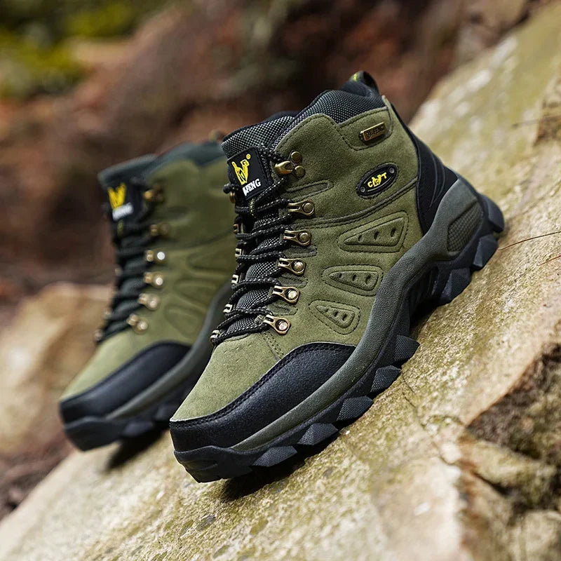 PLUS SIZE Unisex High-Top Adventure Sneakers Durable Grip Non-Slip Lace-Up Comfort Ideal for Outdoor Hiking Boots Men Footwear