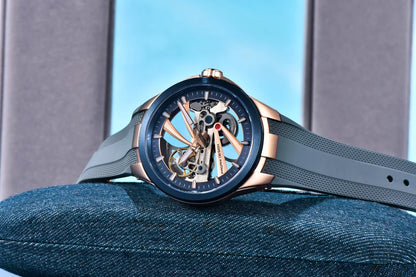 Pánske hodinky PAGANI DESIGN – Luxusný mechanický model s automatickým náťahom, priehľadný ciferník, zafírové sklo s antireflexnou úpravou, vodotesné, luminiscenčné ručičky – Tip na darček pre muža