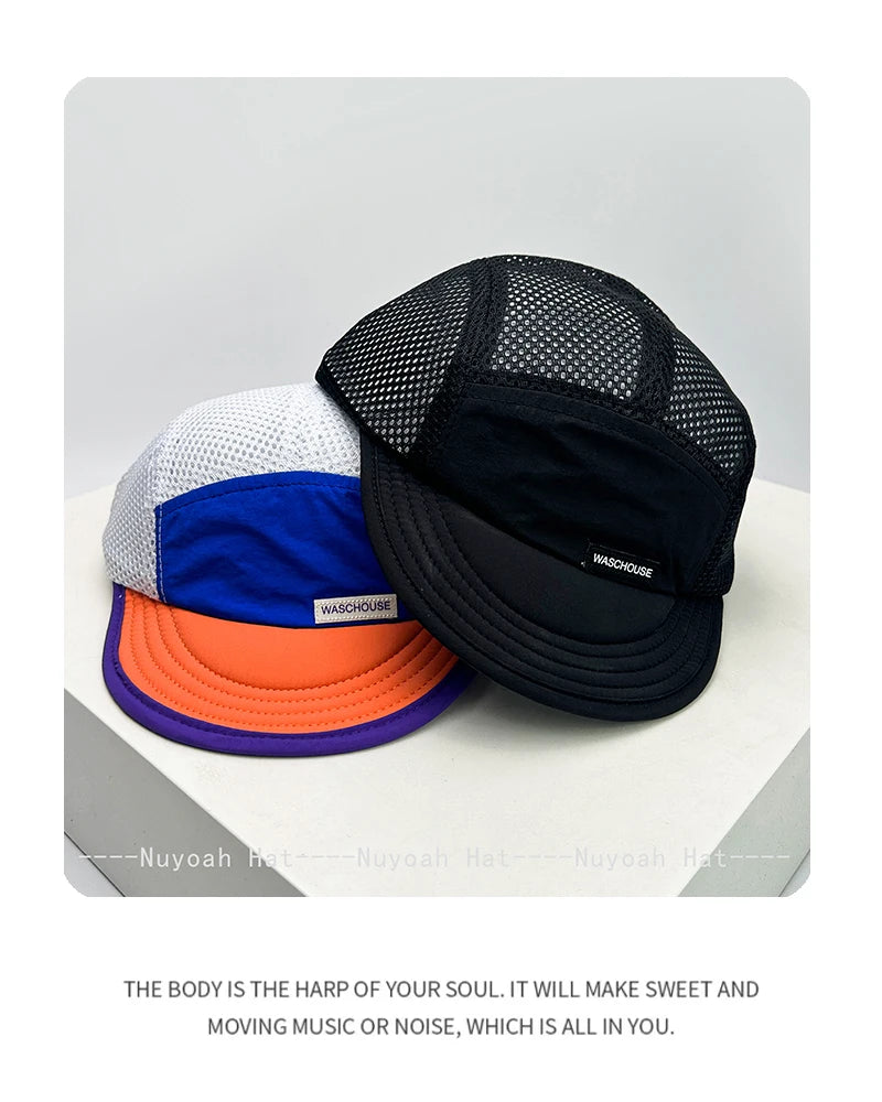 Unisex paprastos tinklinės raidinės beisbolo kepurės, apsaugančios nuo saulės, greitai džiūstančios, kvėpuojančios, su trumpu snapeliu, universalios, madingos, skirtos lauko veiklai