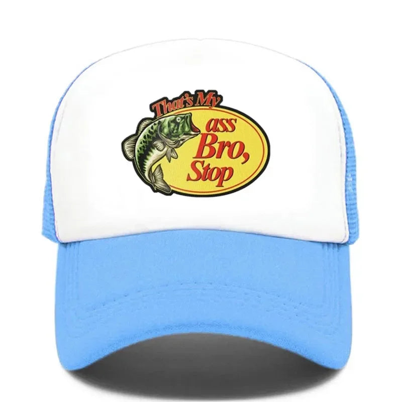 Thats My Ass Bro Stop Snapback Baseball Caps Custom Mesh Cap Men's Trucker Hat Hunting & Fishing Streetwear Dad Hat Dropshipping