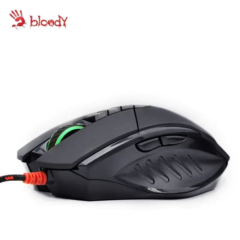 Rato com fios Bloody V7M RGB, leve, design ergonómico, 4000 dpi, para PC, escritório, e-sports e gaming, com programação de macros para CF, LOL e CS