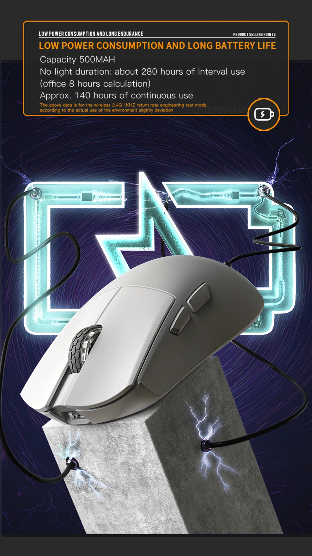 Rato Gaming Darmoshark M3Pro 2.4G BT sem fios Tri-Mode, sensor PAW3395, N52840, 26000DPI, rato com driver macro para mãos grandes e gaming
