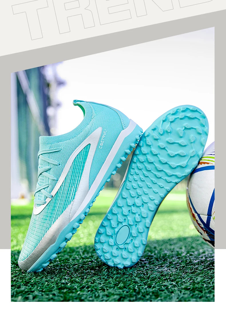 Nouveaux hommes chaussures de Football crampons de Sport adulte respirant antidérapant bottes de Football en plein air longues pointes formation garçons Match confortable