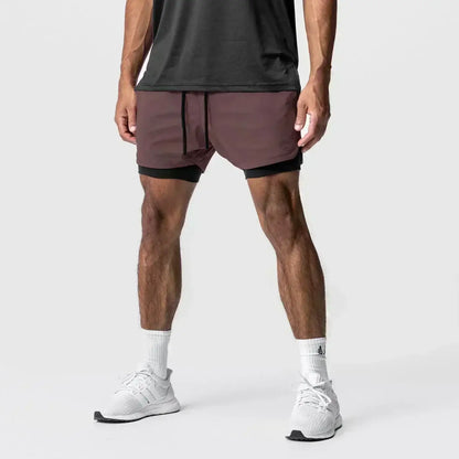 Produit gaming premium Fraquane, Dragon Ball Men's Double-layer Shorts Son Goku Summer Japanese Anime Fake Two-piece Sports Fitness Quick-drying Shorts