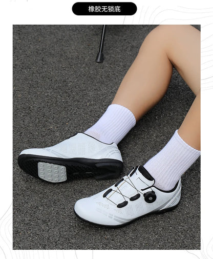 Scarpe da ciclismo da uomo e da donna per bici da strada, competizione e velocità, scarpe sportive da ciclismo autobloccanti con tacchette SPD