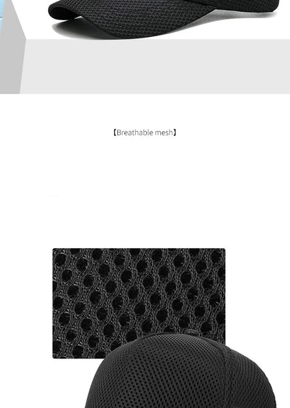 60-64cm Big Head Mesh Breathable Baseball Cap Men And Women Thin Section High Top Hat Outdoor Sunscreen Sun Hat Duck Tongue Hat