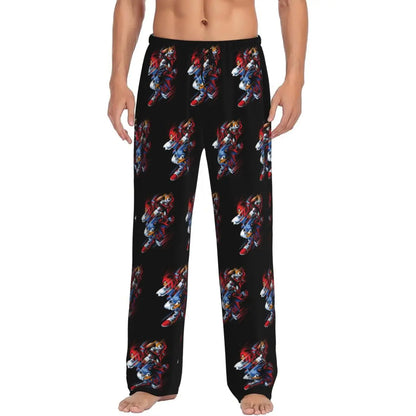 Custom Print Men's Soniced Pajama Pants Hedgehog Game Sleepwear Sleep Lounge Bottoms with Pockets