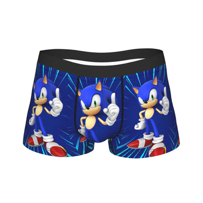 S-Sonic Retro Game Cartoon Underwear  Printed Boxershorts Quality Men Panties Elastic Boxer Brief Birthday Present