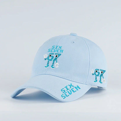 Casquette de baseball imprimée style cartoon rétro '67 - Casquette à visière plate ajustable - Casquette unisexe streetwear hip-hop - Casquette « Dad Hat »