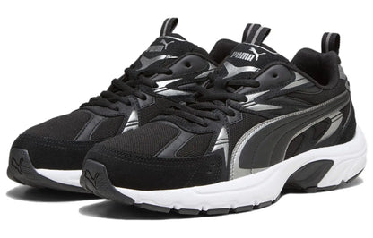 Chaussures de sport décontractées basses, respirantes et amortissantes Puma Milenio, couleur noire, 393489-01.