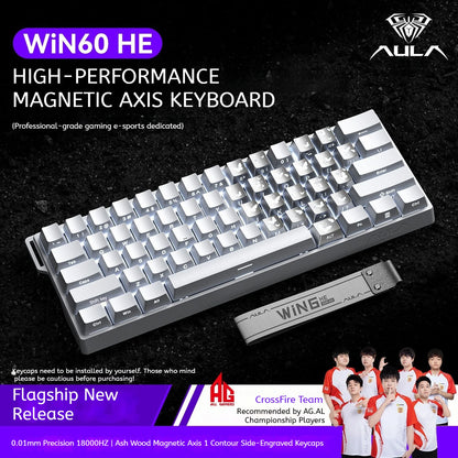 AULA WIN60 HE Magnetic  Keyboard Wired Trigger 8K Return Esports Gamer Customize RGB Mechanical Gaming Keyboard