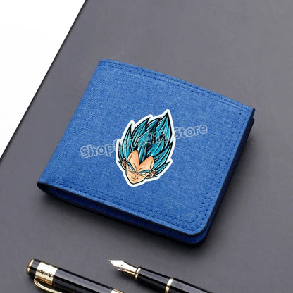 Dragons Ball Wallet Anime Goku Men Short Folding Purse Cartoon Card Holder Kids Coin Photo Case Fashion Pocketbook Birthday Gift