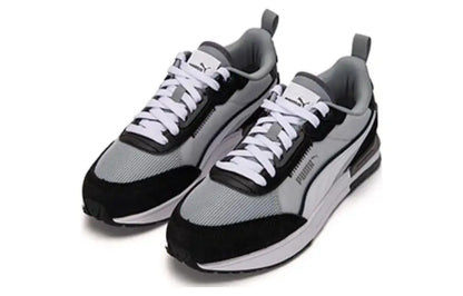 Baskets Puma R22 Quarry Gris Blanc Noir 383462-14