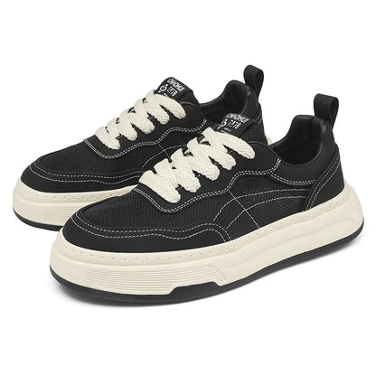 Sneakers da uomo ultraleggere in mesh traspirante 2025, scarpe casual alla moda con suola spessa, comode, con lacci, per la camminata quotidiana