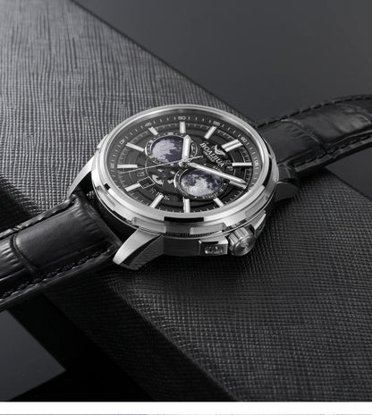 BORIAGE(BOAIJIUA) Orologio meccanico da uomo completamente automatico, design originale, impermeabile e luminoso