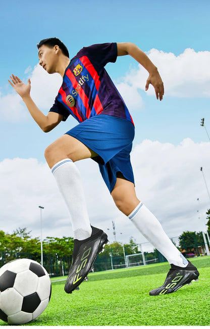 New Men Football Boots Match Cleats High-quality Futsal Indoor Sneakers Non-Slip Grass Soccer Shoes Hot-selling High-top Outdoor