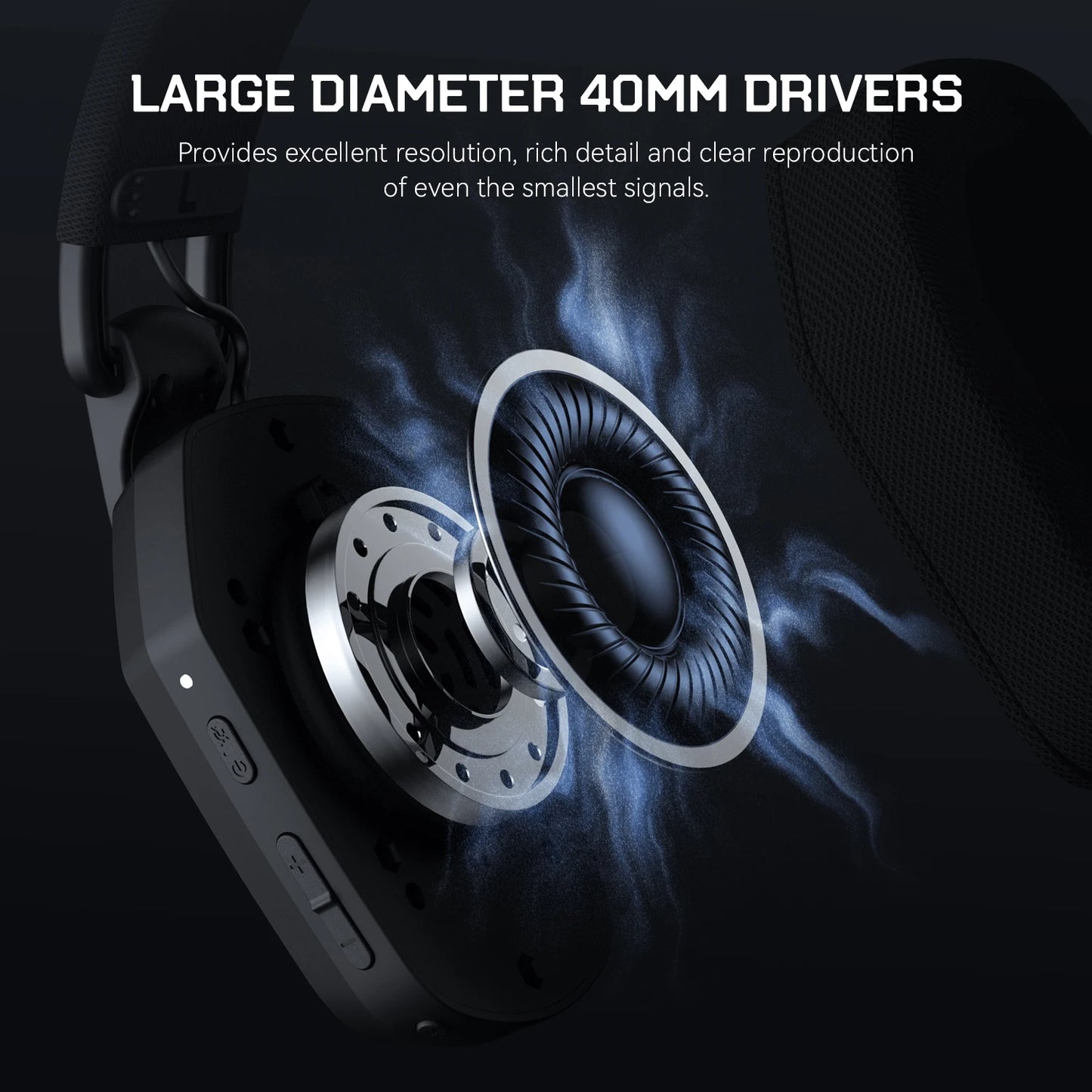 EKSA 2.4GHz Wireless Gaming Headset with Mic – Bluetooth Gaming Headphones for PC, PS5 & Xbox, Ultralight Foldable Over-Ear Headset