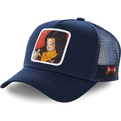 „Dragon Ball“ Son Goku kepurė, vasarinė kelioninė kepurė su snapeliu, vyriška siuvinėta hip-hop stiliaus kepurė su saulės skydeliu, reguliuojama „trucker“ stiliaus tinklinė kepurė