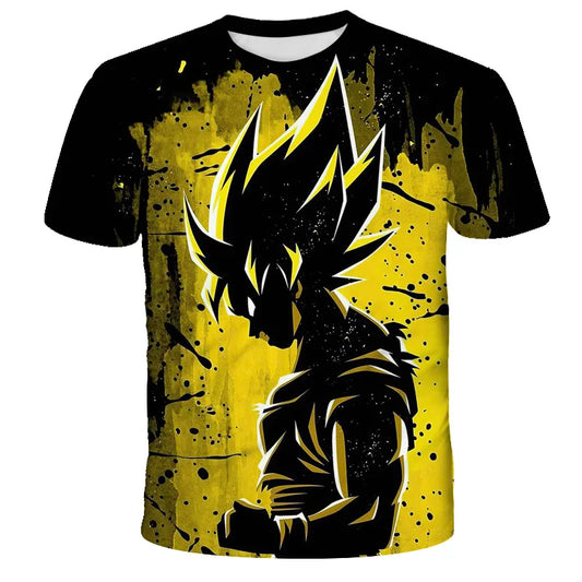 Dragon Ball T Shirt Kids Tops Tee Anime Figures Son Goku Super Saiyan T-shirt Boys T-shirts Children Clothes Summer Short Sleeve