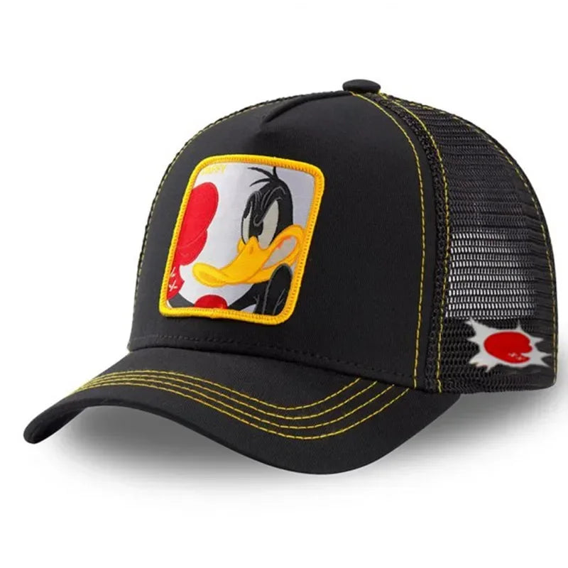 Czapka unisex z motywem anime, naszywka haftowana, czapka baseballowa, czapka typu trucker, czapki siatkowe, czapka przeciwsłoneczna