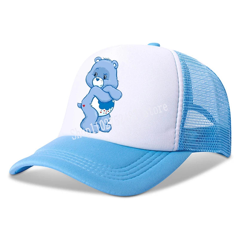 Casquette de baseball Anime Care Bears pour filles et femmes - Nouvelle casquette de sport d'extérieur, chapeau de soleil d'été en maille respirante, bonnet de soleil pour enfants et adultes - Cadeau