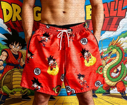 Anime Dragon Ball Z Little Goku Halloween Pumpkin Pattern 3D Printed Quick Dry Shorts Men Women Sports Beach Short Pants Y2k