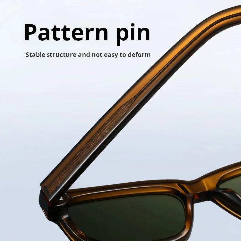 TFTB Fashion Trend – polarizované pánské a dámské sluneční brýle z acetátu, retro čtvercový tvar, ochrana proti UV záření, brýle na řízení S32241