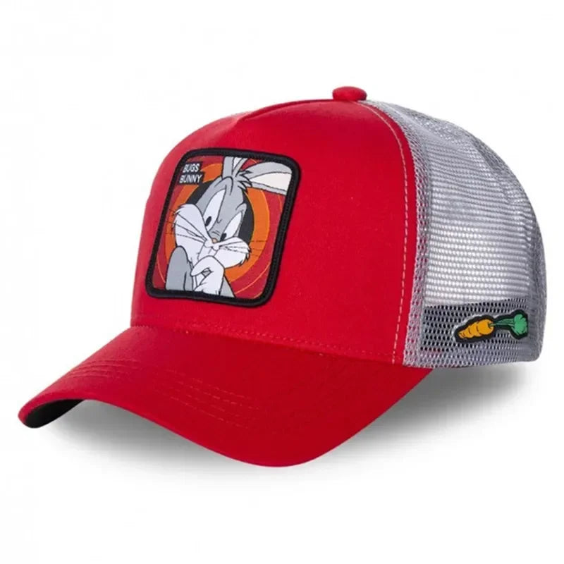 Czapka unisex z motywem anime, naszywka haftowana, czapka baseballowa, czapka typu trucker, czapki siatkowe, czapka przeciwsłoneczna