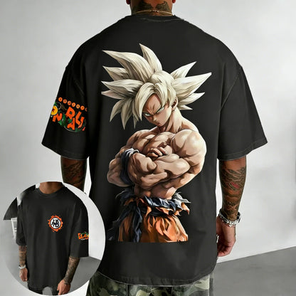 Dragon Ball Anime Pure Cotton T-shirt Summer New Goku Printed Men's and Women's Harajuku Hip Hop Casual Short Sleeve Top