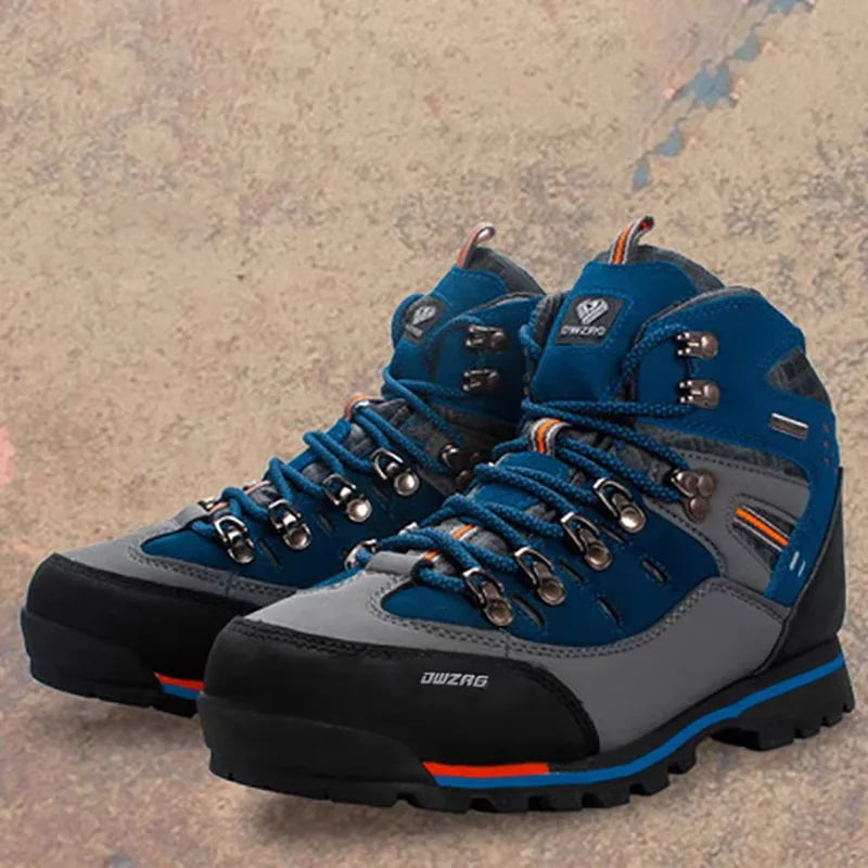 Lynjacye Mid Cut 2025 New Waterproof Hiking Boots Training Shoes Men Sports Shoes Outdoor Non-Slip Woodland Hunting Work Shoes