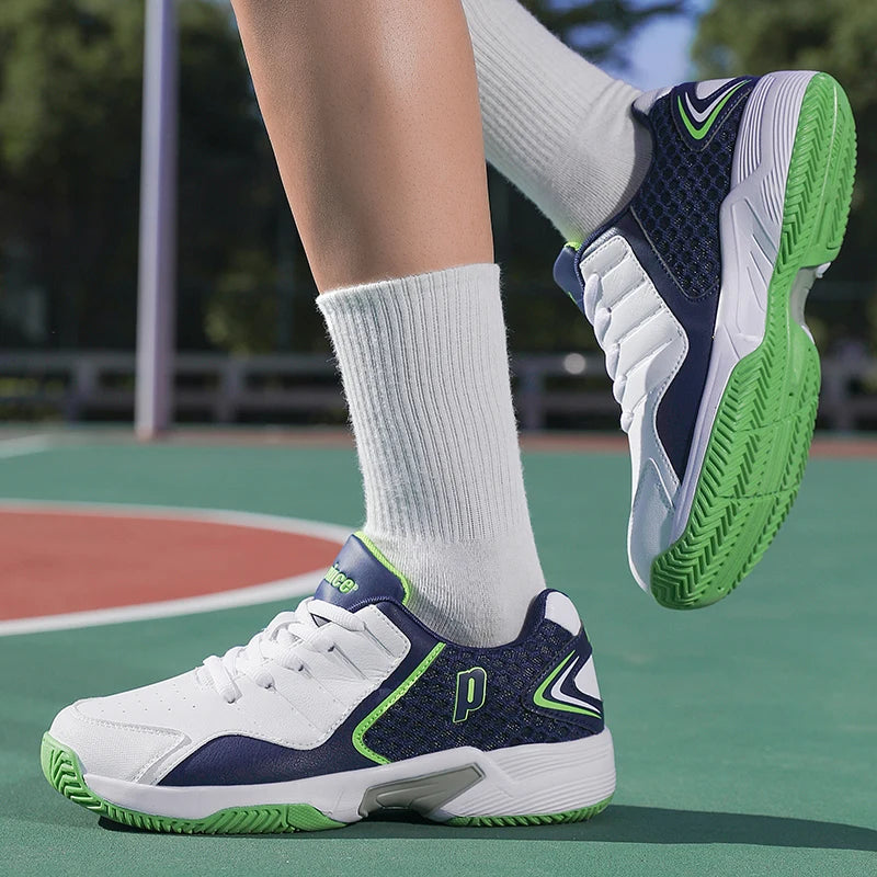 Zapatillas profesionales de cuero para hombre y mujer, calzado de bádminton para parejas, antideslizantes, ligeras, para entrenamiento, tenis y voleibol