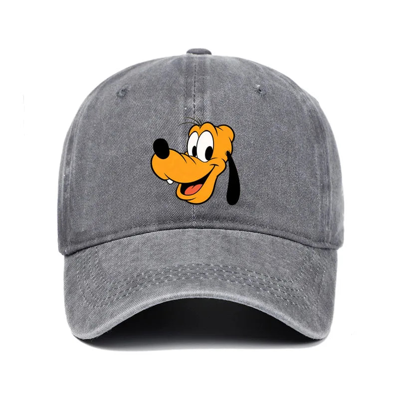 Unisex Vintage Washed Mickey Minnie Print Baseball Cap for Men Women Cartoon Trucker Hat Adjustable Snapback Casual Hip Hop Hat