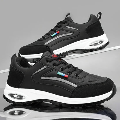 Trendy sportschoenen voor heren, lichtgewicht en ademend, moderne antislipschoenen met suèdedetails, stijlvolle outdoor sneakers voor dagelijks gebruik