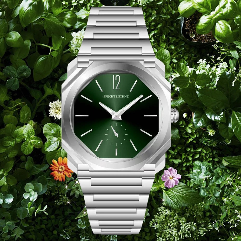 2026 Neue Mode 38MM Specht & Söhne ultraflache Quarzuhr für Herren, 316L-Edelstahluhr, Saphirglas, 50M wasserdicht