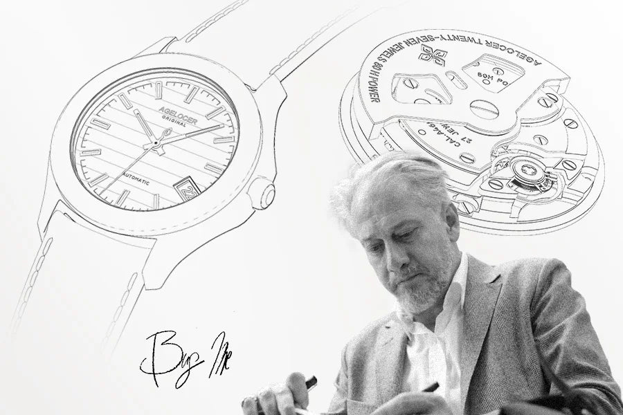 AGELOCER Original Baikal Watch Men's Luxury Gold Watch Big Calendar Business Automatic Mechanical Watch Birthday Gift