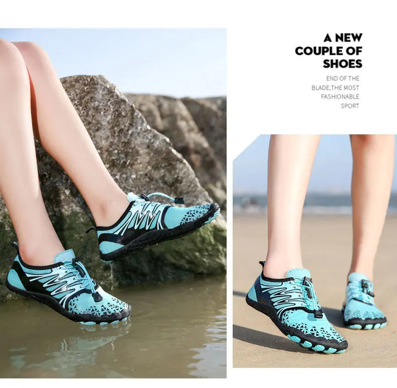 EOCENE pánske a dámske barefoot outdoorové športové aqua topánky, rýchloschnúce tenisky do vody na pláž, plávanie, fitness, brodenie, turistiku a cyklistiku