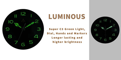 Militado ML08 Quartz Watch VH31 Movement Double Domed Sapphire Crystal Wristwatch Super C3 Green Luminous 38mm Vintage Watches